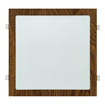 LED įleidžiamas lubinis šviestuvas SQUARE LED/24W/230V 4200K 29,2x29,2 cm ruda