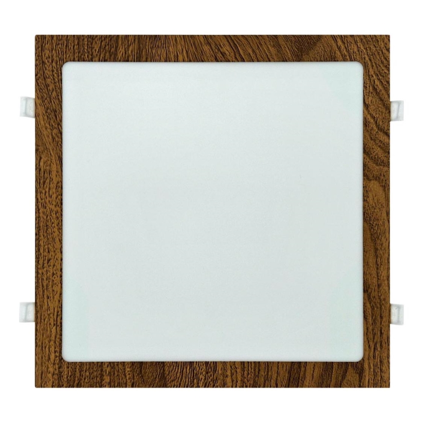 LED įleidžiamas lubinis šviestuvas SQUARE LED/24W/230V 4200K 29,2x29,2 cm ruda