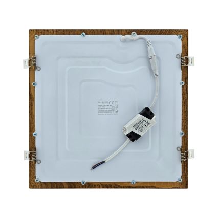 LED įleidžiamas lubinis šviestuvas SQUARE LED/24W/230V 4200K 29,2x29,2 cm ruda
