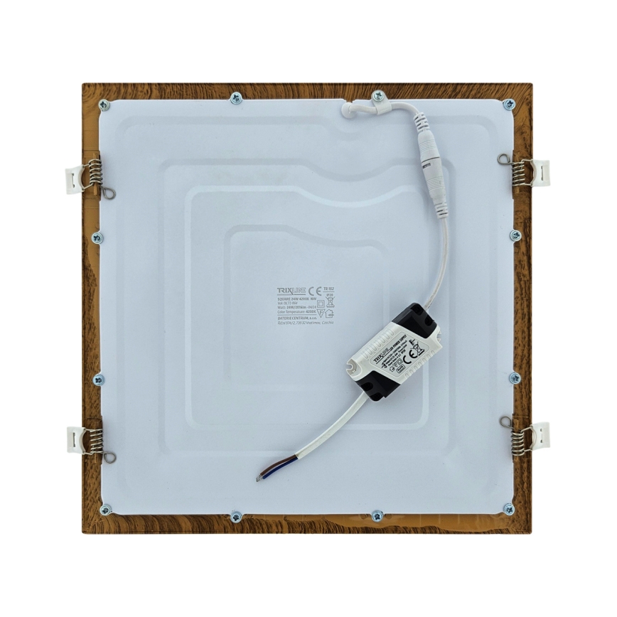 LED įleidžiamas lubinis šviestuvas SQUARE LED/24W/230V 4200K 29,2x29,2 cm ruda