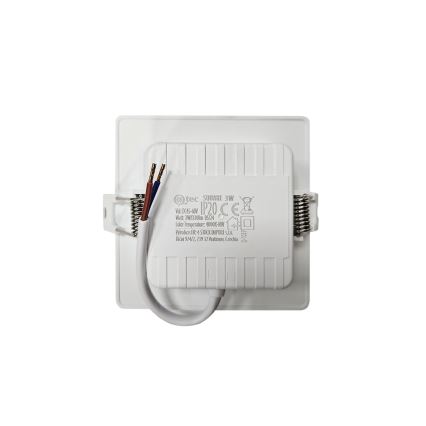 LED įleidžiamas lubinis šviestuvas SQUARE LED/3W/230V 4000K 9x9 cm balta