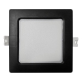 LED įleidžiamas lubinis šviestuvas SQUARE LED/6W/230V 4000K 12x12 cm juoda