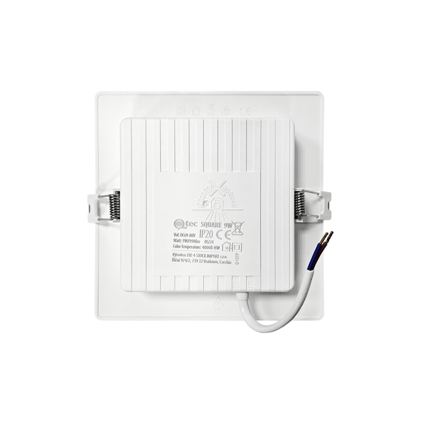 LED įleidžiamas lubinis šviestuvas SQUARE LED/9W/230V 4000K 14,5x14,5 cm balta
