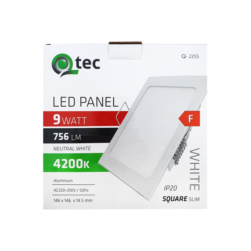 LED įleidžiamas lubinis šviestuvas SQUARE LED/9W/230V 4200K 14,6x14,6 cm balta