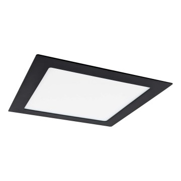 LED įleidžiamas lubinis šviestuvas VEGA LED/18W/230V 2900/3900/5800K 22,5x22,5 cm juoda