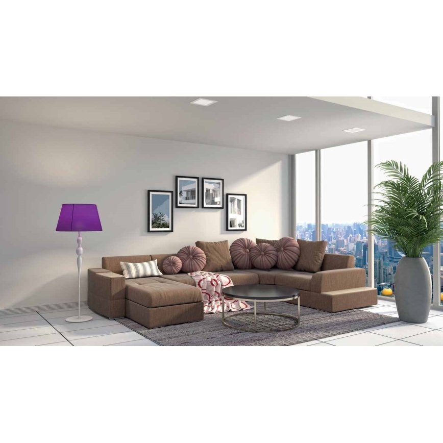 LED įleidžiamas lubinis šviestuvas VEGA LED/6W/230V 2900/3900/5800K 12,5x12,5 cm balta