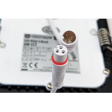 LED įleidžiamas lubinis šviestuvas VEGA LED/6W/230V 2900/3900/5800K 12,5x12,5 cm juoda