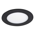 LED įleidžiamas lubinis šviestuvas VEGA LED/6W/230V 2900/3900/5800K diametras 12,5 cm juoda