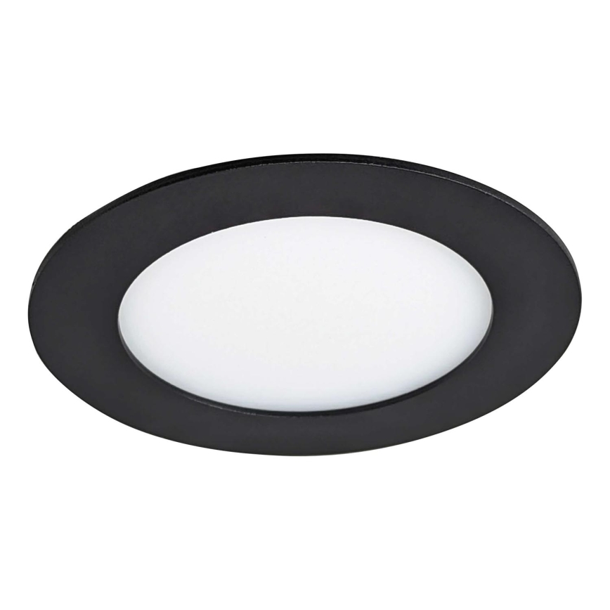 LED įleidžiamas lubinis šviestuvas VEGA LED/6W/230V 2900/3900/5800K diametras 12,5 cm juoda