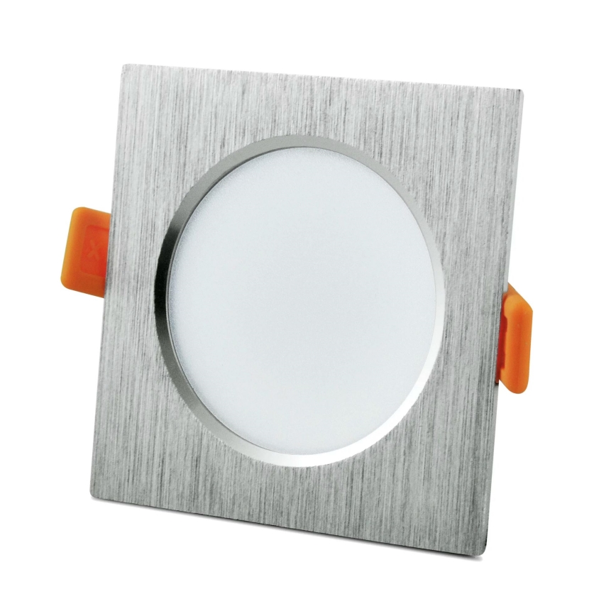 LED įleidžiamas lubinis šviestuvas VENUS LED/7W/230V sidabras kampinis