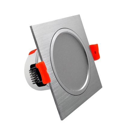 LED įleidžiamas lubinis šviestuvas VENUS LED/7W/230V sidabras kampinis