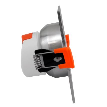 LED įleidžiamas lubinis šviestuvas VENUS LED/7W/230V sidabras kampinis