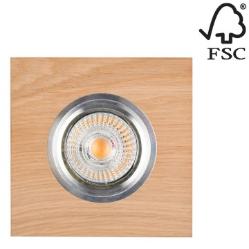 LED įleidžiamas lubinis šviestuvas VITAR 1xGU10/5W/230V CRI 90 ąžuolas – FSC sertifikuota