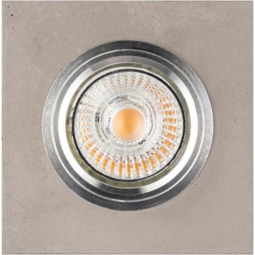 LED įleidžiamas lubinis šviestuvas VITAR 1xGU10/5W/230V CRI 90 betonas – FSC sertifikuota
