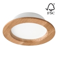 LED įleidžiamas lubinis šviestuvas WOODY SPOT LED/12,5W/230V 3000K ąžuolas ø 16 cm