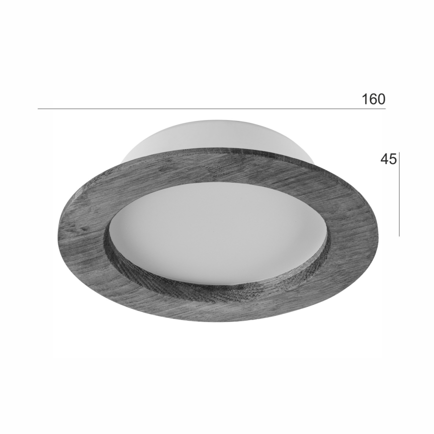 LED įleidžiamas lubinis šviestuvas WOODY SPOT LED/12,5W/230V 3000K ąžuolas ø 16 cm