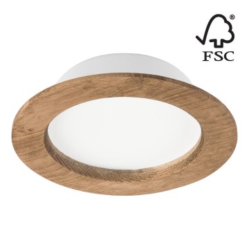 LED įleidžiamas lubinis šviestuvas WOODY SPOT LED/12,5W/230V 3000K graikinis riešutas ø 16 cm