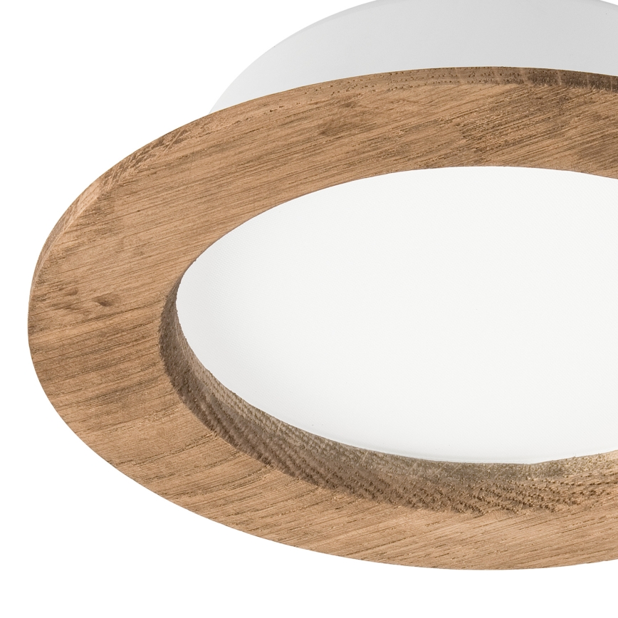 LED įleidžiamas lubinis šviestuvas WOODY SPOT LED/12,5W/230V 3000K graikinis riešutas ø 16 cm