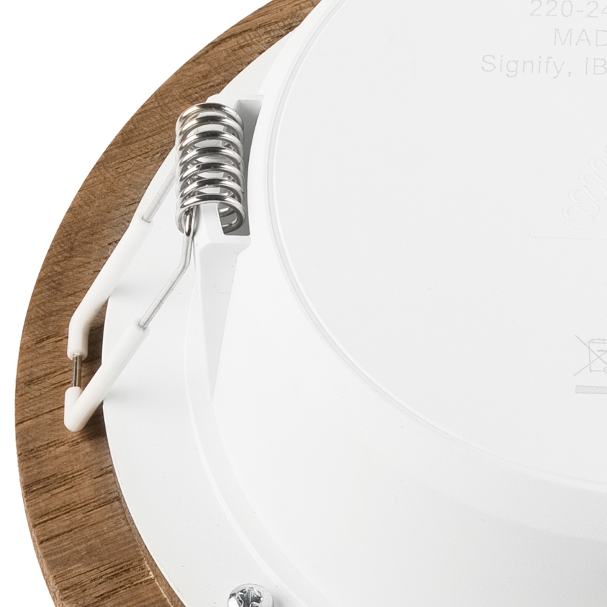 LED įleidžiamas lubinis šviestuvas WOODY SPOT LED/12,5W/230V 3000K graikinis riešutas ø 16 cm