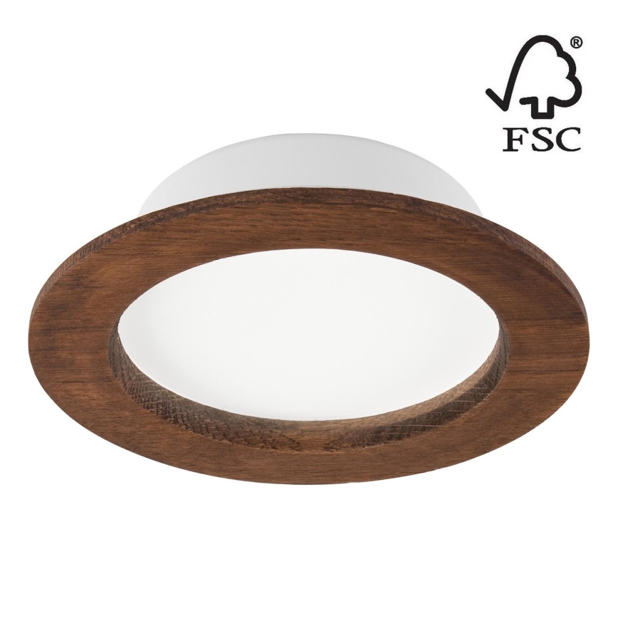 LED įleidžiamas lubinis šviestuvas WOODY SPOT LED/12,5W/230V 3000K vyšnia ø 16 cm