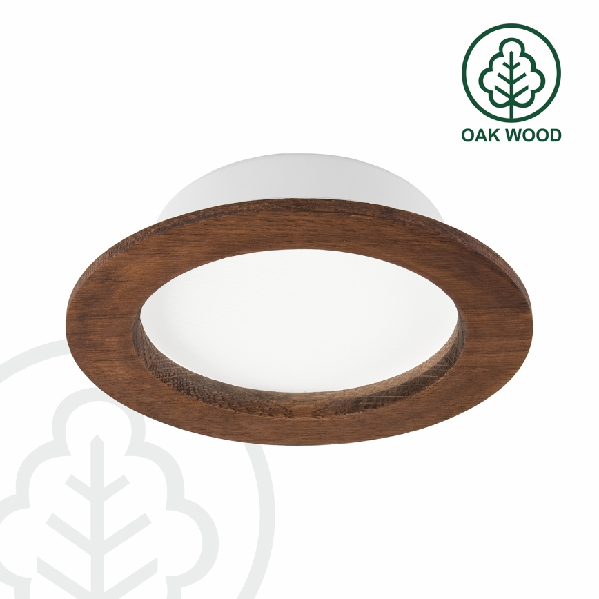LED įleidžiamas lubinis šviestuvas WOODY SPOT LED/12,5W/230V 3000K vyšnia ø 16 cm