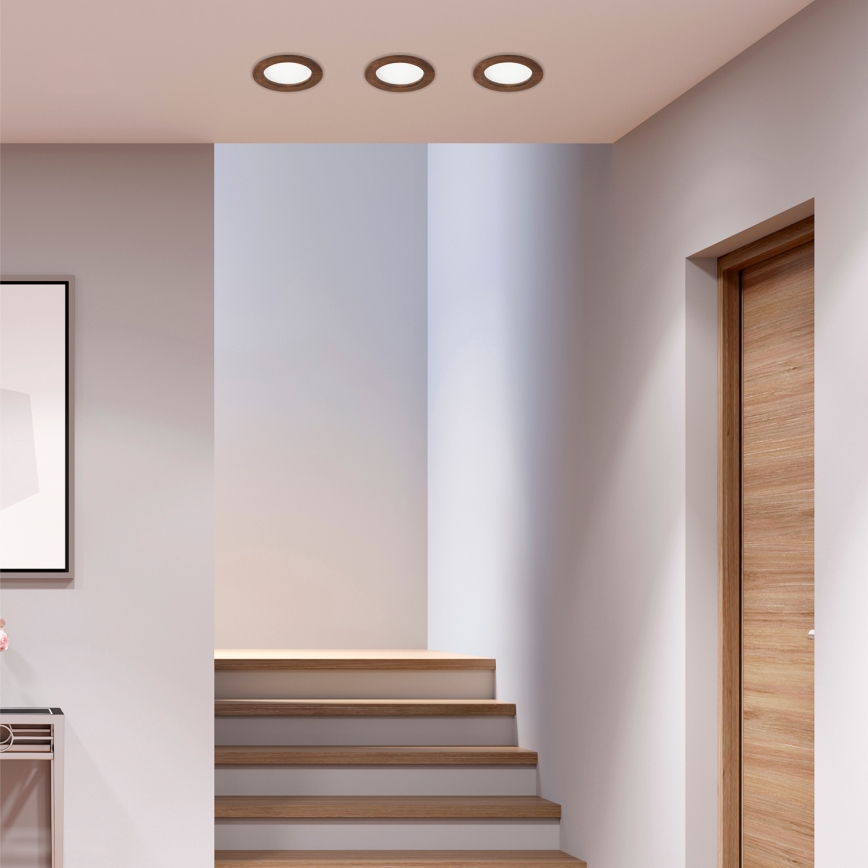 LED įleidžiamas lubinis šviestuvas WOODY SPOT LED/12,5W/230V 3000K vyšnia ø 16 cm