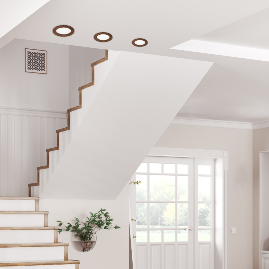 LED įleidžiamas lubinis šviestuvas WOODY SPOT LED/12,5W/230V 3000K vyšnia ø 16 cm