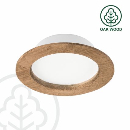 LED įleidžiamas lubinis šviestuvas WOODY SPOT LED/12,5W/230V 4000K graikinis riešutas ø 16 cm