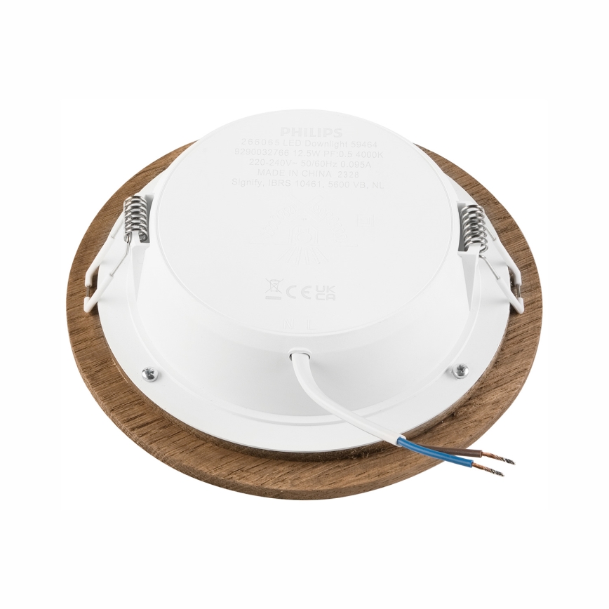 LED įleidžiamas lubinis šviestuvas WOODY SPOT LED/12,5W/230V 4000K graikinis riešutas ø 16 cm