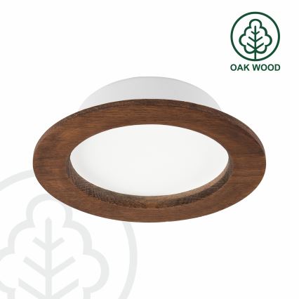 LED įleidžiamas lubinis šviestuvas WOODY SPOT LED/12,5W/230V 4000K vyšnia ø 16 cm
