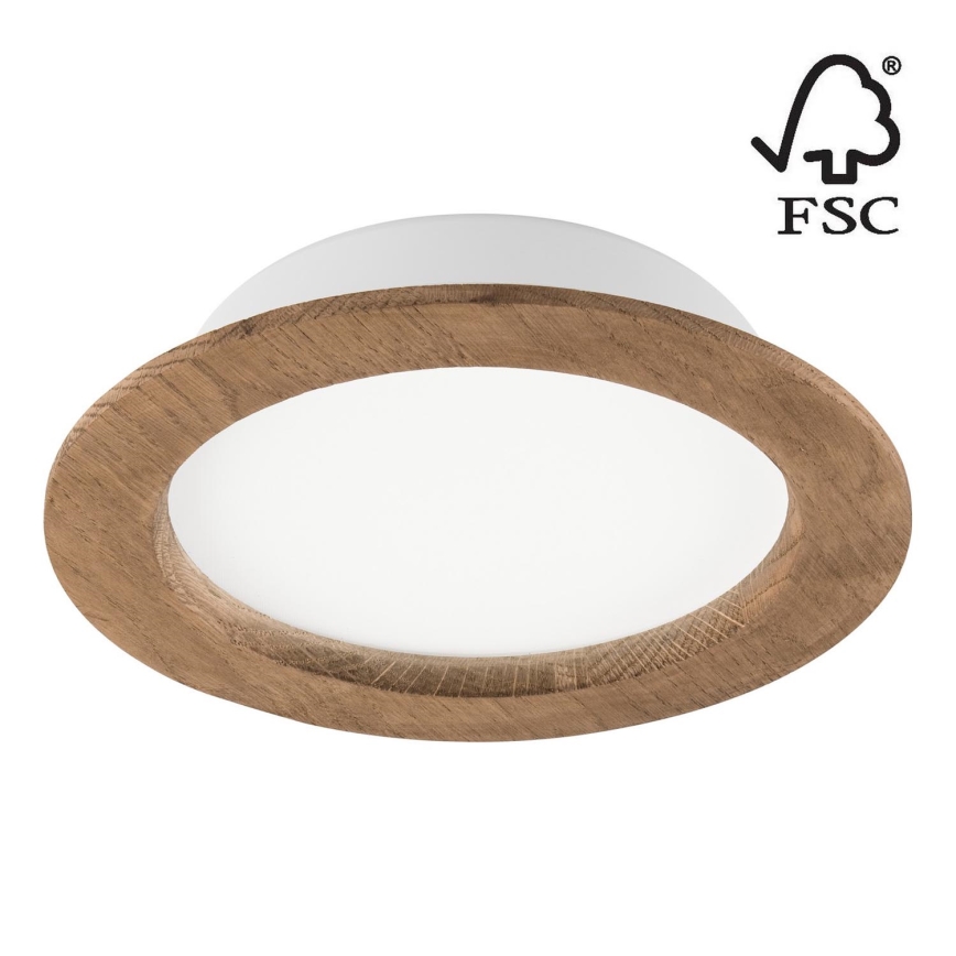 LED įleidžiamas lubinis šviestuvas WOODY SPOT LED/16,5W/230V 4000K graikinis riešutas ø 18,5 cm