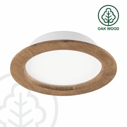 LED įleidžiamas lubinis šviestuvas WOODY SPOT LED/16,5W/230V 4000K graikinis riešutas ø 18,5 cm