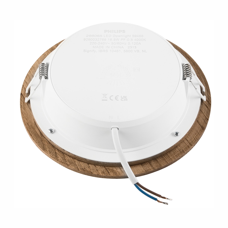 LED įleidžiamas lubinis šviestuvas WOODY SPOT LED/16,5W/230V 4000K graikinis riešutas ø 18,5 cm