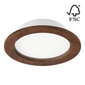 LED įleidžiamas lubinis šviestuvas WOODY SPOT LED/16,5W/230V 4000K vyšnia ø 18,5 cm
