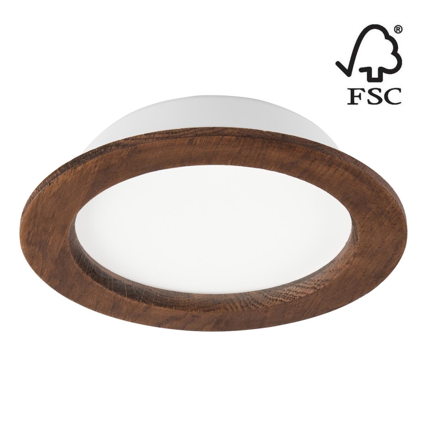LED įleidžiamas lubinis šviestuvas WOODY SPOT LED/16,5W/230V 4000K vyšnia ø 18,5 cm