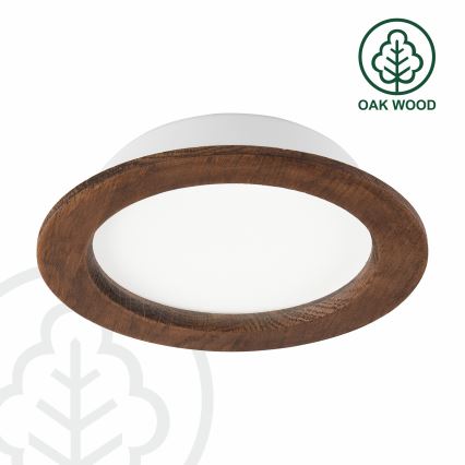 LED įleidžiamas lubinis šviestuvas WOODY SPOT LED/16,5W/230V 4000K vyšnia ø 18,5 cm