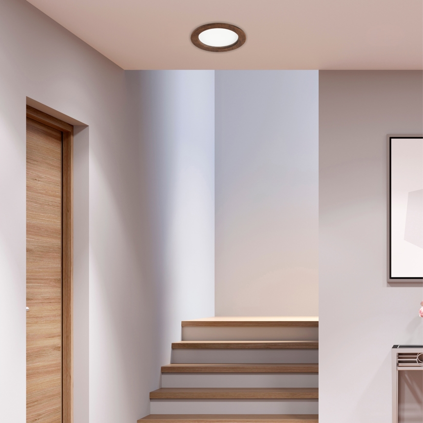 LED įleidžiamas lubinis šviestuvas WOODY SPOT LED/16,5W/230V 4000K vyšnia ø 18,5 cm
