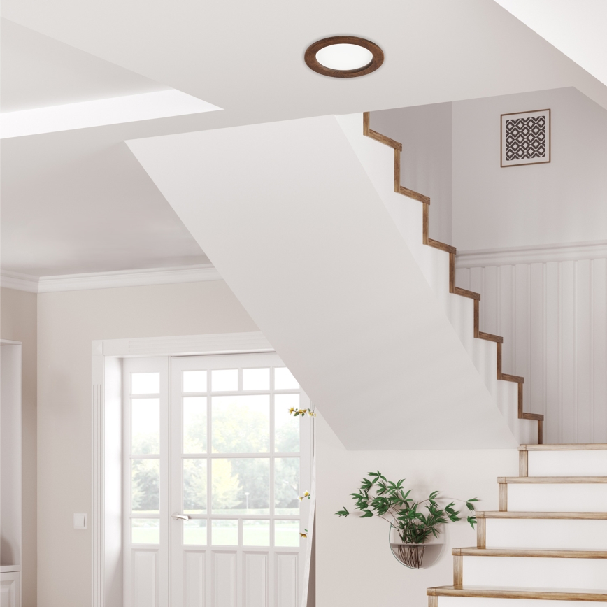 LED įleidžiamas lubinis šviestuvas WOODY SPOT LED/16,5W/230V 4000K vyšnia ø 18,5 cm