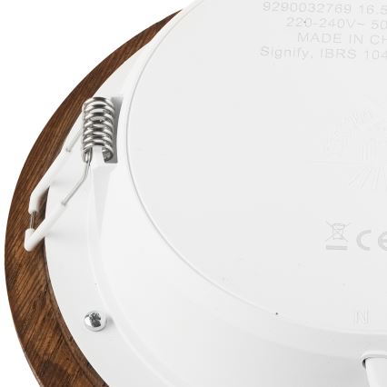 LED įleidžiamas lubinis šviestuvas WOODY SPOT LED/16,5W/230V 4000K vyšnia ø 18,5 cm