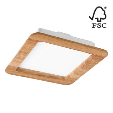 LED įleidžiamas lubinis šviestuvas WOODY SPOT LED/17W/230V 3000K ąžuolas 18,5x18,5 cm