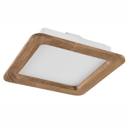 LED įleidžiamas lubinis šviestuvas WOODY SPOT LED/17W/230V 3000K graikinis riešutas 18,5x18,5 cm