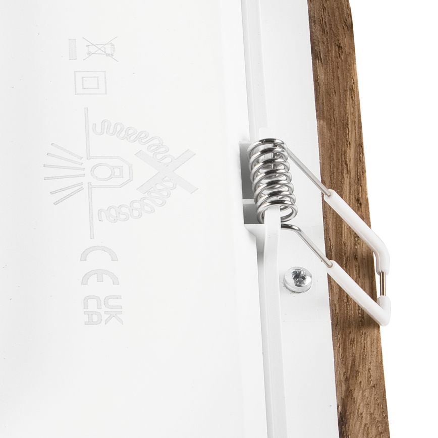 LED įleidžiamas lubinis šviestuvas WOODY SPOT LED/17W/230V 3000K graikinis riešutas 18,5x18,5 cm