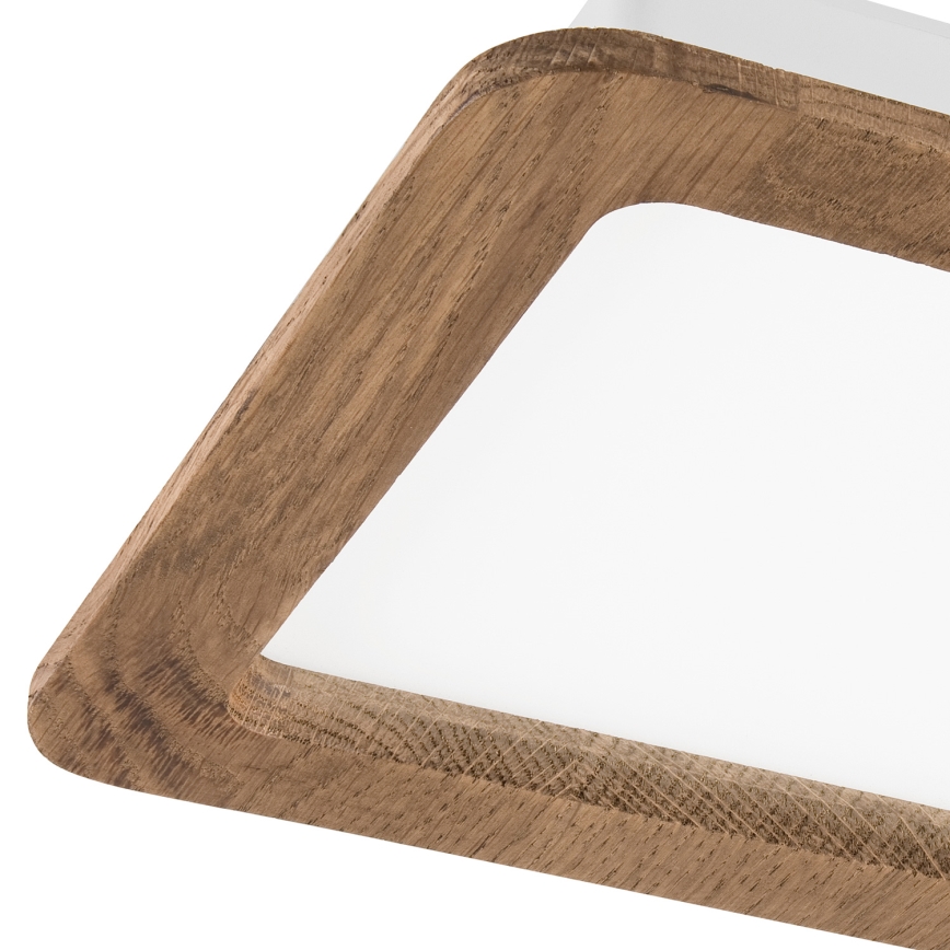 LED įleidžiamas lubinis šviestuvas WOODY SPOT LED/17W/230V 3000K graikinis riešutas 18,5x18,5 cm