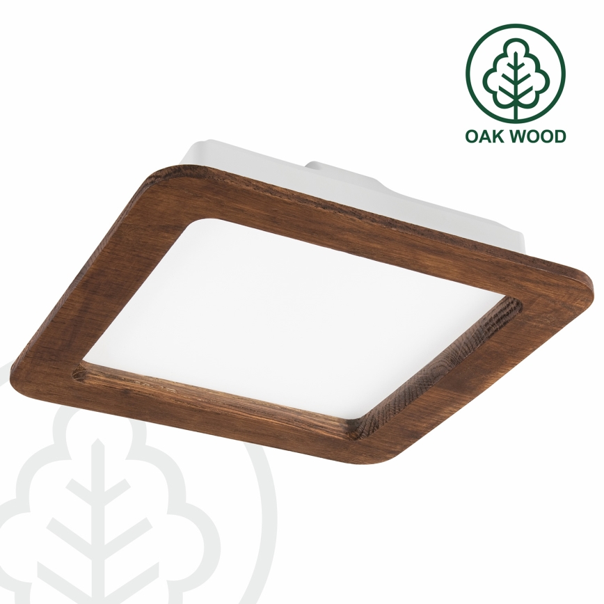 LED įleidžiamas lubinis šviestuvas WOODY SPOT LED/17W/230V 3000K vyšnia 18,5x18,5 cm
