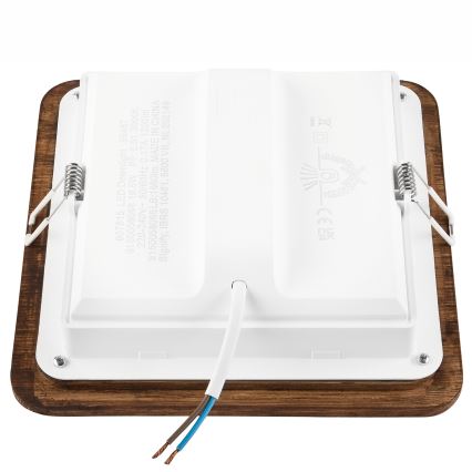 LED įleidžiamas lubinis šviestuvas WOODY SPOT LED/17W/230V 3000K vyšnia 18,5x18,5 cm