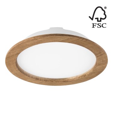 LED įleidžiamas lubinis šviestuvas WOODY SPOT LED/23,5W/230V 4000K graikinis riešutas ø 23,5 cm