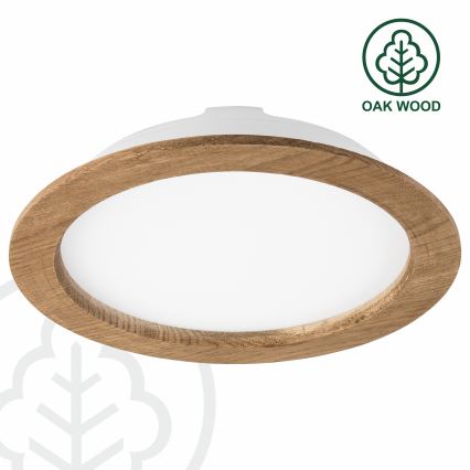 LED įleidžiamas lubinis šviestuvas WOODY SPOT LED/23,5W/230V 4000K graikinis riešutas ø 23,5 cm