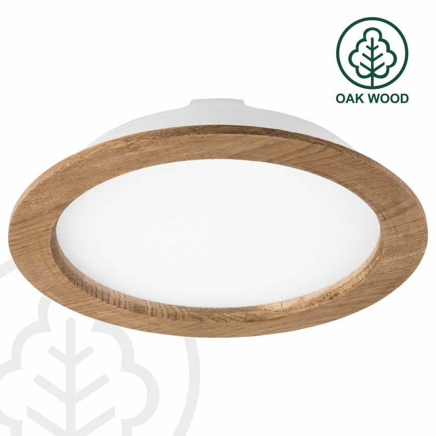 LED įleidžiamas lubinis šviestuvas WOODY SPOT LED/23,5W/230V 4000K graikinis riešutas ø 23,5 cm