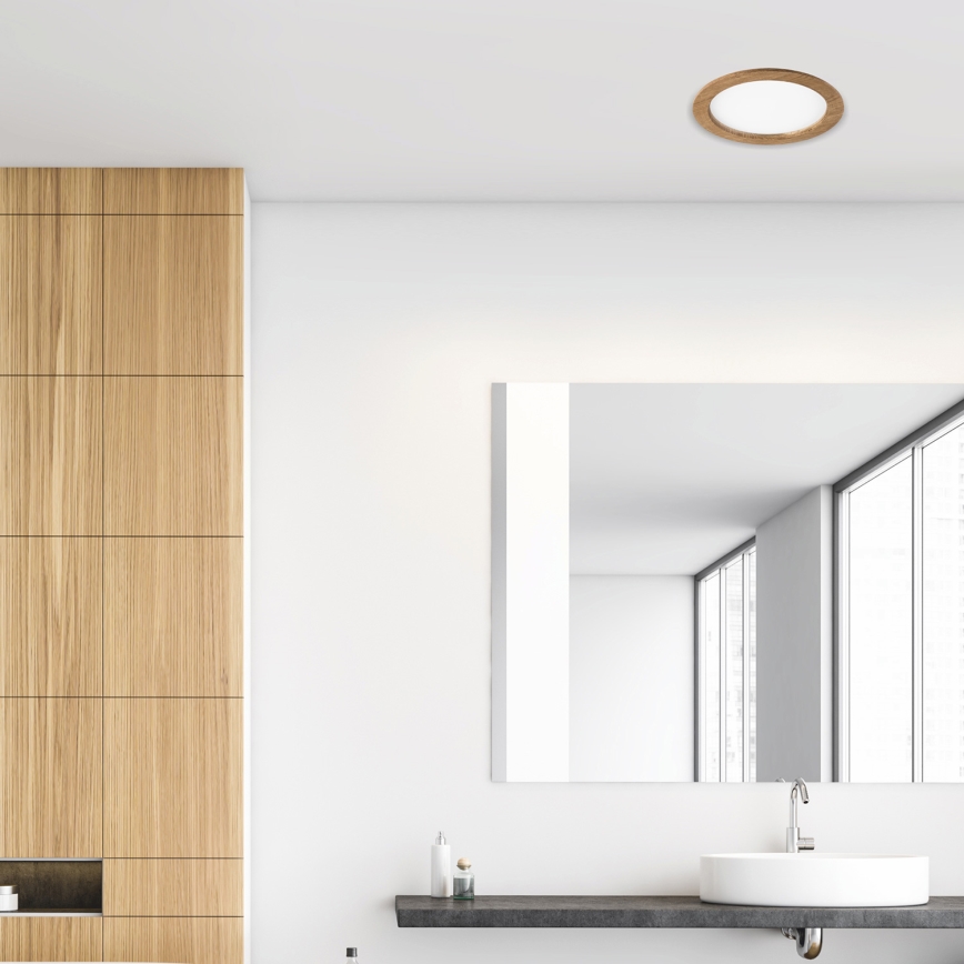LED įleidžiamas lubinis šviestuvas WOODY SPOT LED/23,5W/230V 4000K graikinis riešutas ø 23,5 cm