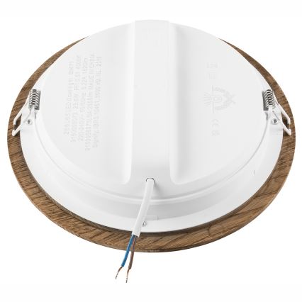LED įleidžiamas lubinis šviestuvas WOODY SPOT LED/23,5W/230V 4000K graikinis riešutas ø 23,5 cm